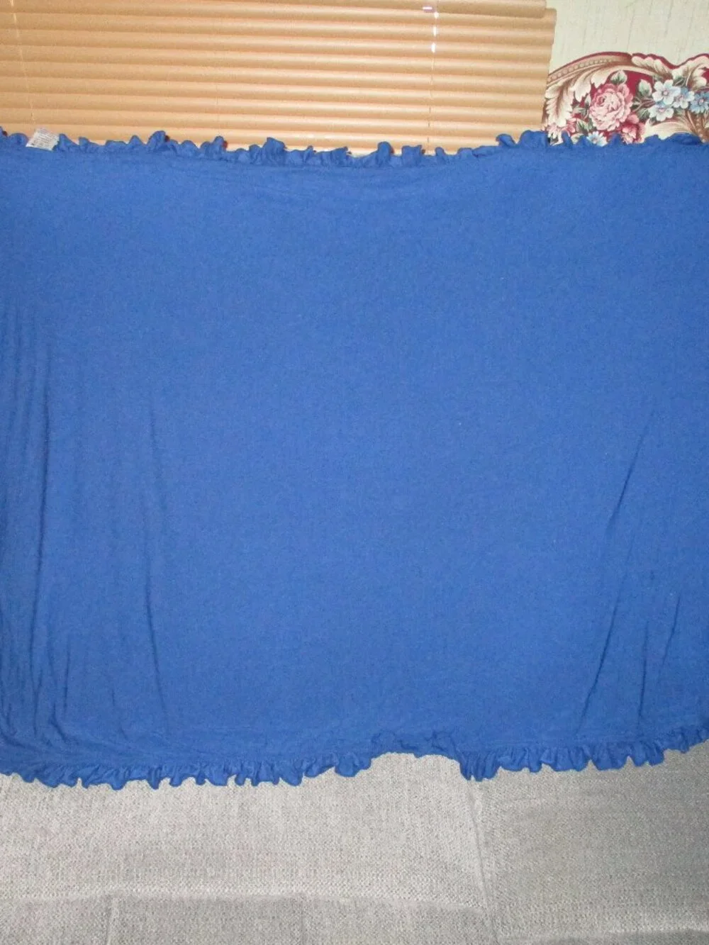 Kickee Pants Stroller Throw Blanket with Navy Blue Ruffle  Primary Colors